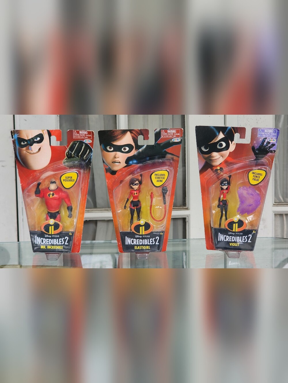 New Disney Pixar The Incredibles 2 Wave 1, 4" Elastigirl, Mr. Incredible, Violet